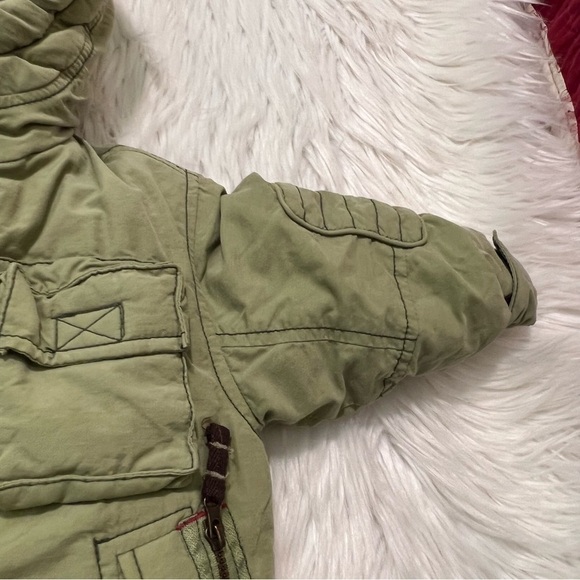 London Fog Puffer Coat Green Fleece Lined - Picture 7 of 15